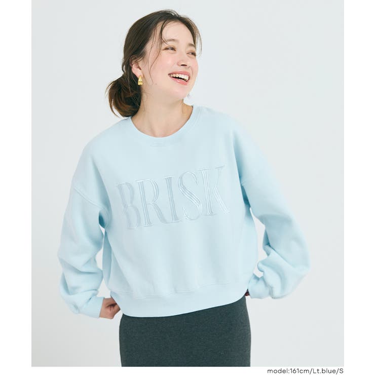 [Lt.Blue] | ヘビーウェイト裏起毛ビンテージ加工ロゴスウェット | coca