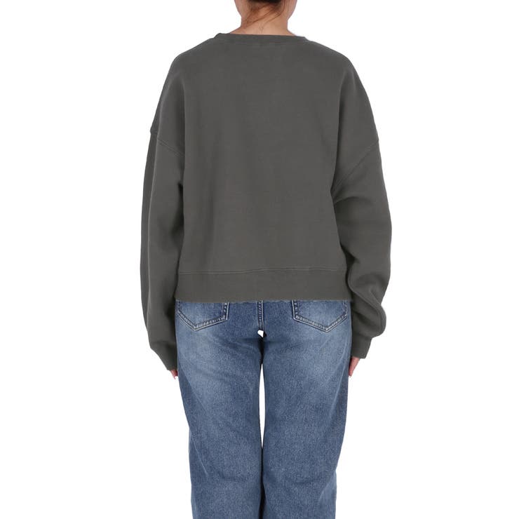 ヘビーウェイト裏起毛ビンテージ加工ロゴスウェット | coca | 詳細画像8 