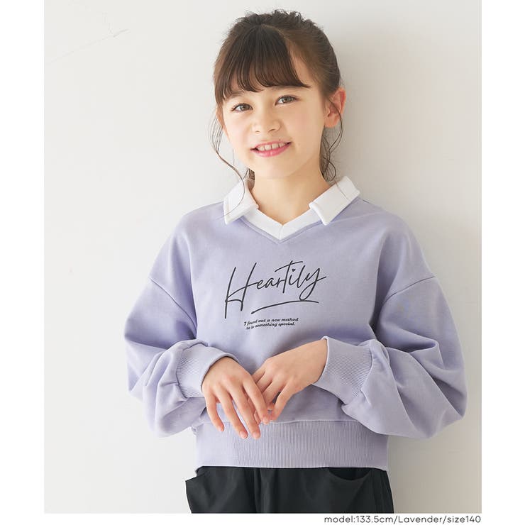 ［Lavender］ | クロップドスウェットプルオーバー | coca