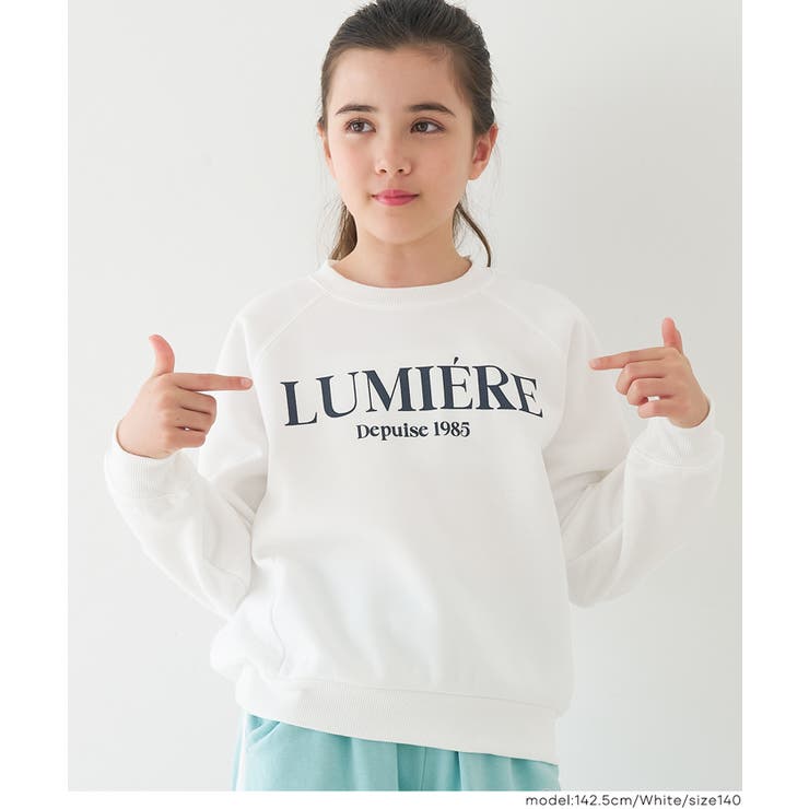 ［White］ | 親子お揃い裏起毛ラグランロゴスウェット | coca