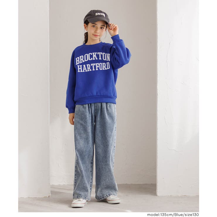 親子お揃い裏起毛ラグランロゴスウェット | coca | 詳細画像12 