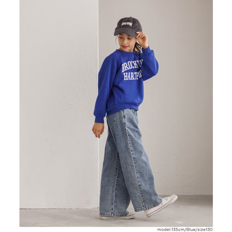 親子お揃い裏起毛ラグランロゴスウェット | coca | 詳細画像14 