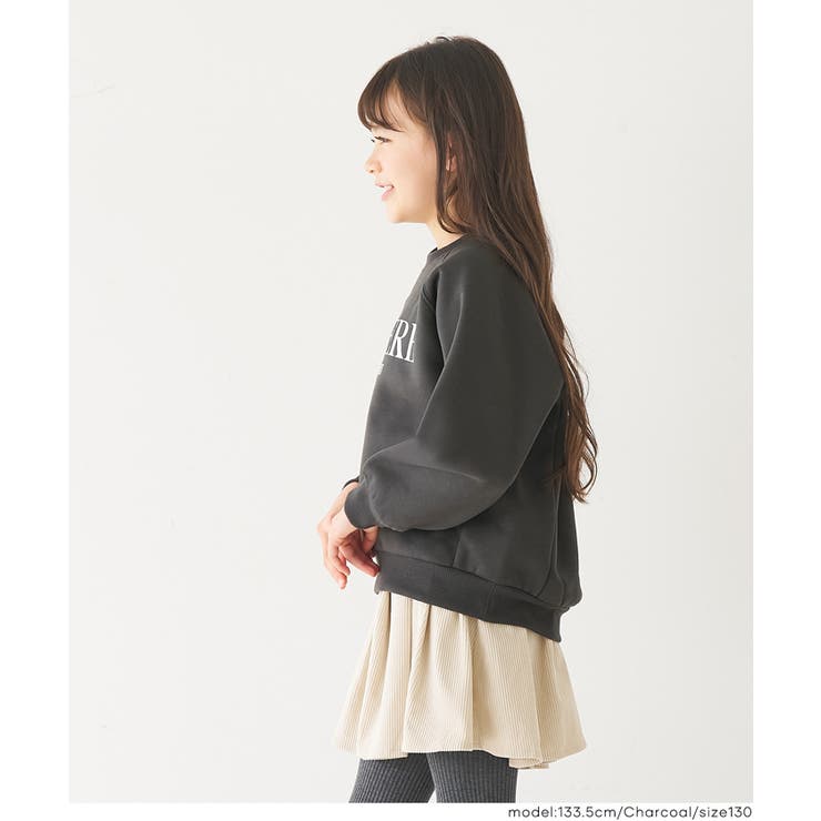 親子お揃い裏起毛ラグランロゴスウェット | coca | 詳細画像4 