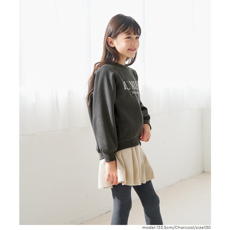 親子お揃い裏起毛ラグランロゴスウェット | coca | 詳細画像5 