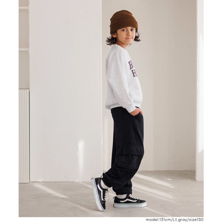 親子お揃い裏起毛ラグランロゴスウェット | coca | 詳細画像7 