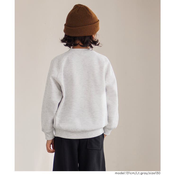 親子お揃い裏起毛ラグランロゴスウェット | coca | 詳細画像8 