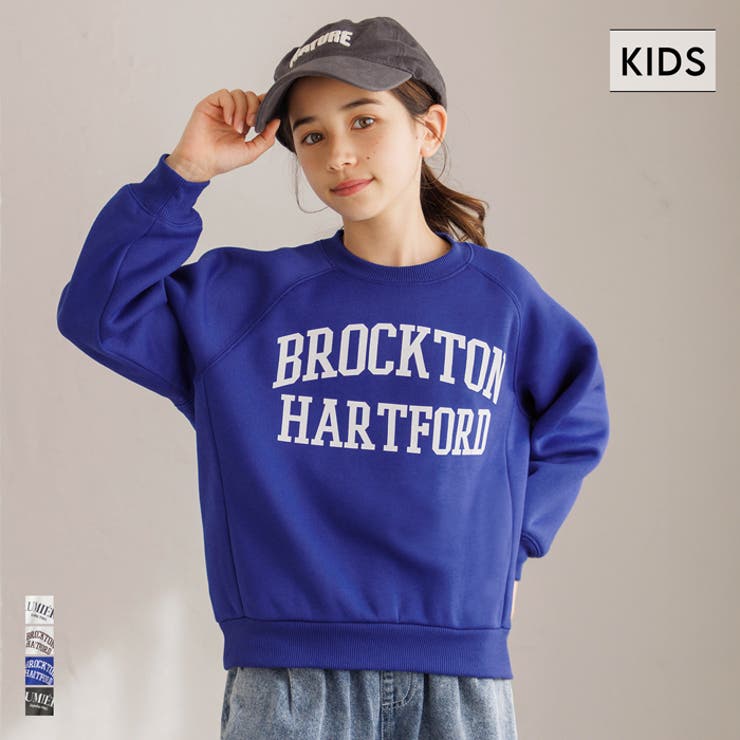 親子お揃い裏起毛ラグランロゴスウェット | coca | 詳細画像1 