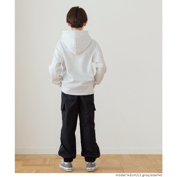 親子お揃い裏起毛刺繍ロゴパーカー キッズ | coca | 詳細画像10 