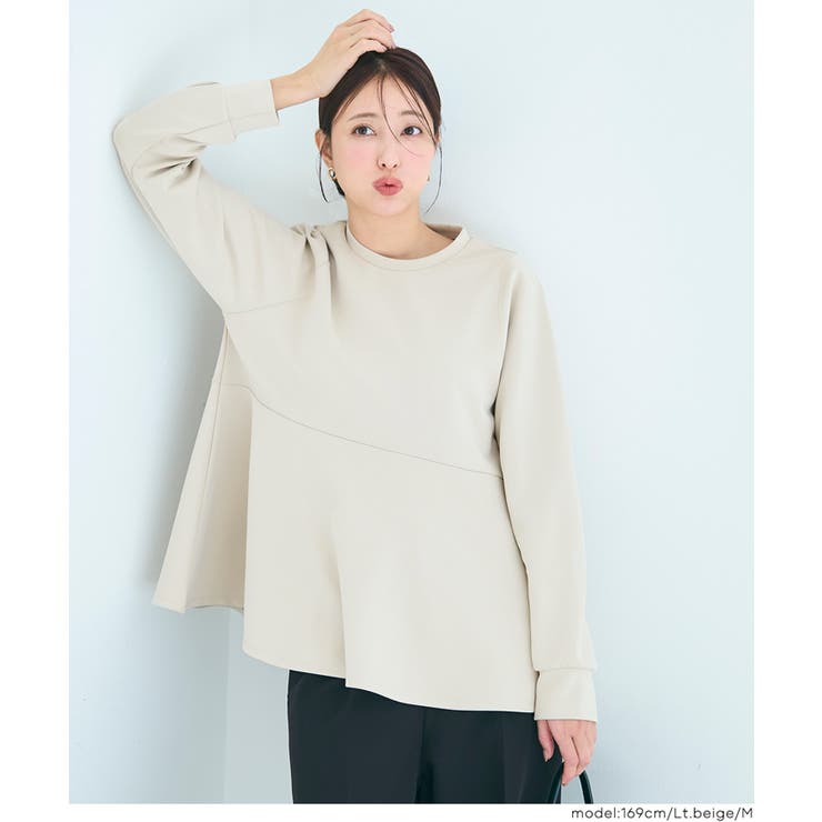 ［Lt.beige］ | 【セレモニー】スムースペプラムプルオーバー | coca