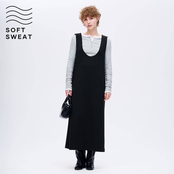 ソフトスウェットUネックジャンパースカート | coca | 詳細画像1 
