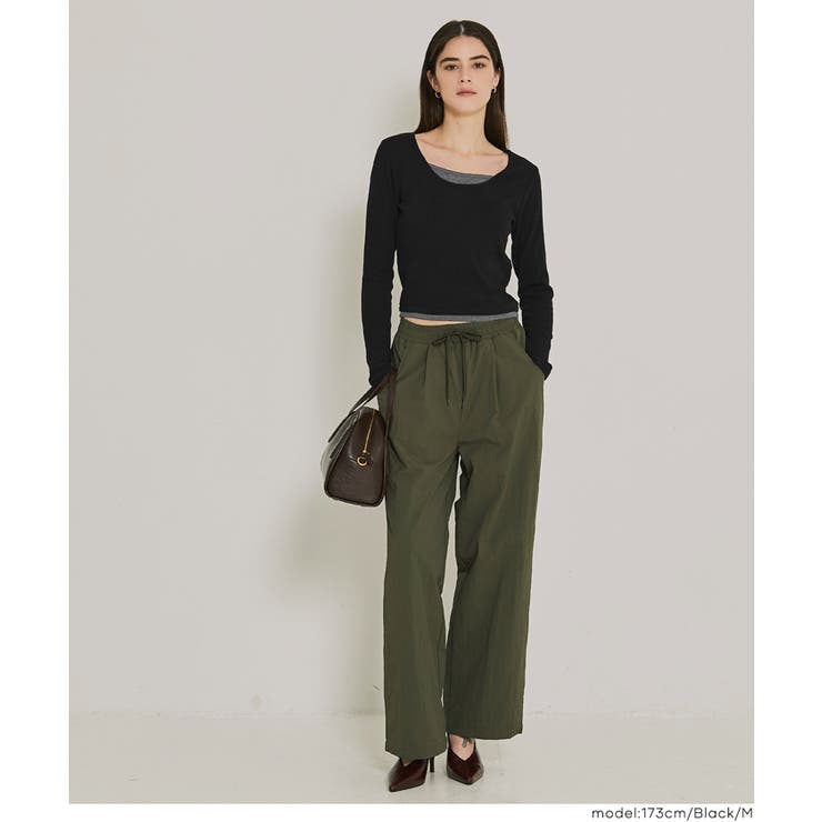 裏起毛レイヤード風リブトップス | coca | 詳細画像19 