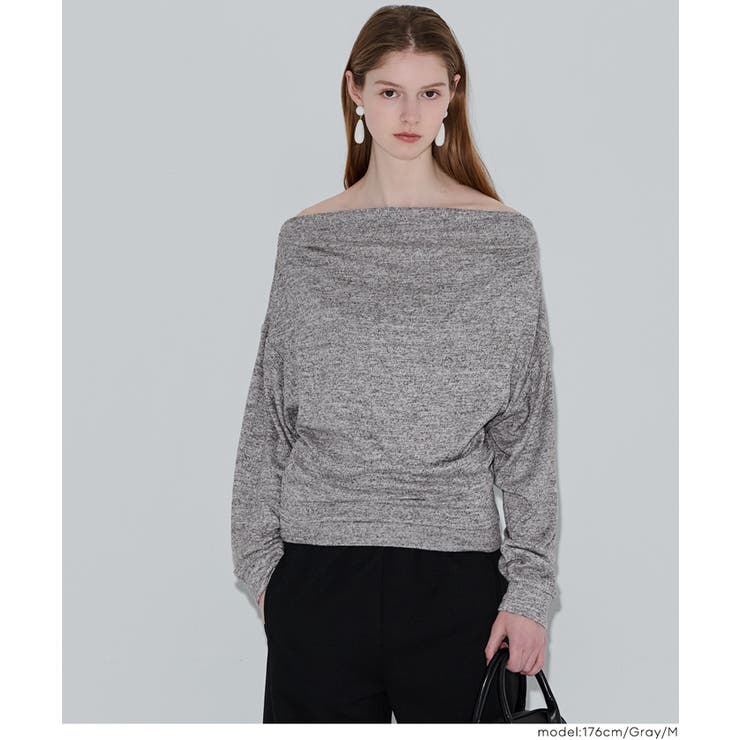 微起毛オフショルダートップス | coca | 詳細画像14 