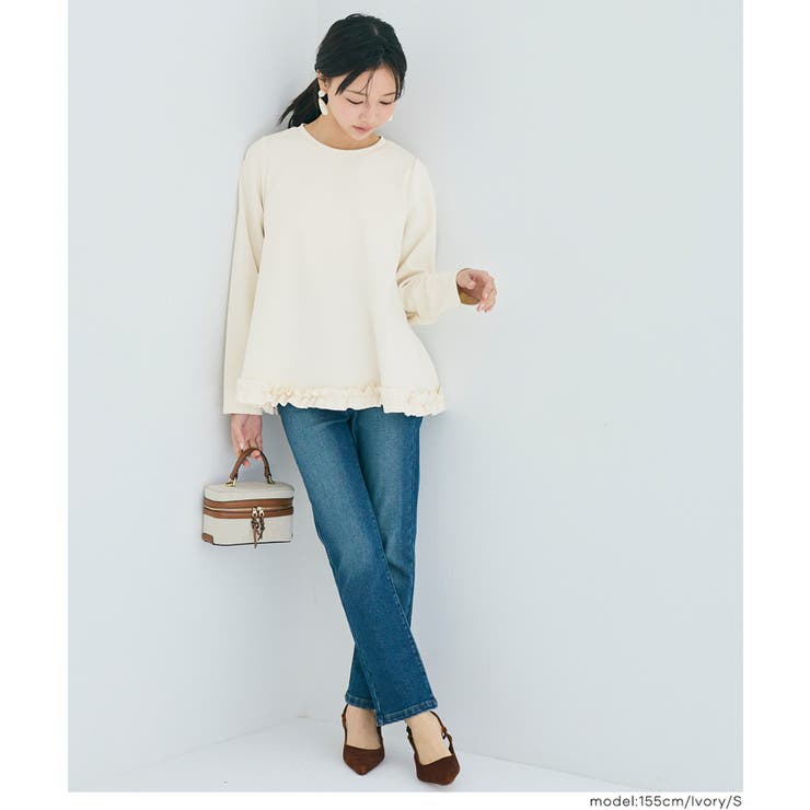 スムース裾フリルAライントップス | coca | 詳細画像14 