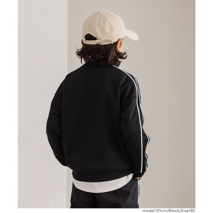 ハーフジップラインスウェットトップス | coca | 詳細画像11 