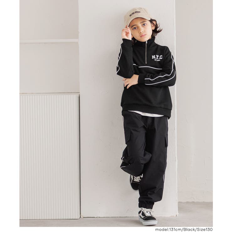 ハーフジップラインスウェットトップス | coca | 詳細画像12 