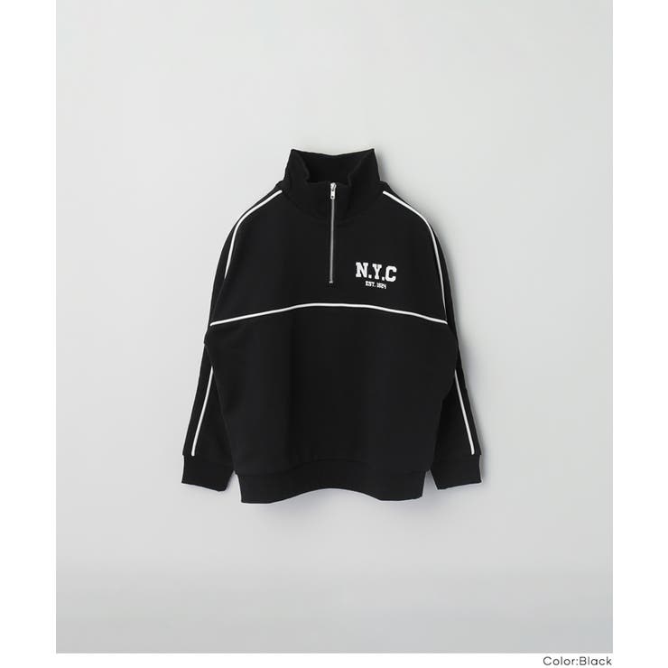 ハーフジップラインスウェットトップス | coca | 詳細画像16 
