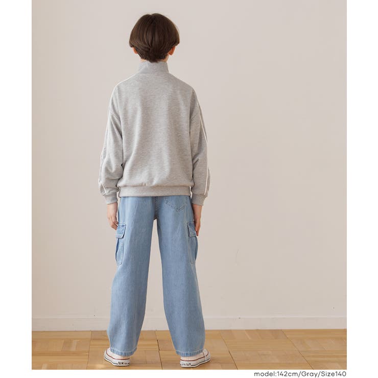 ハーフジップラインスウェットトップス | coca | 詳細画像4 