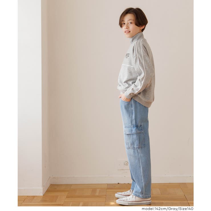 ハーフジップラインスウェットトップス | coca | 詳細画像5 