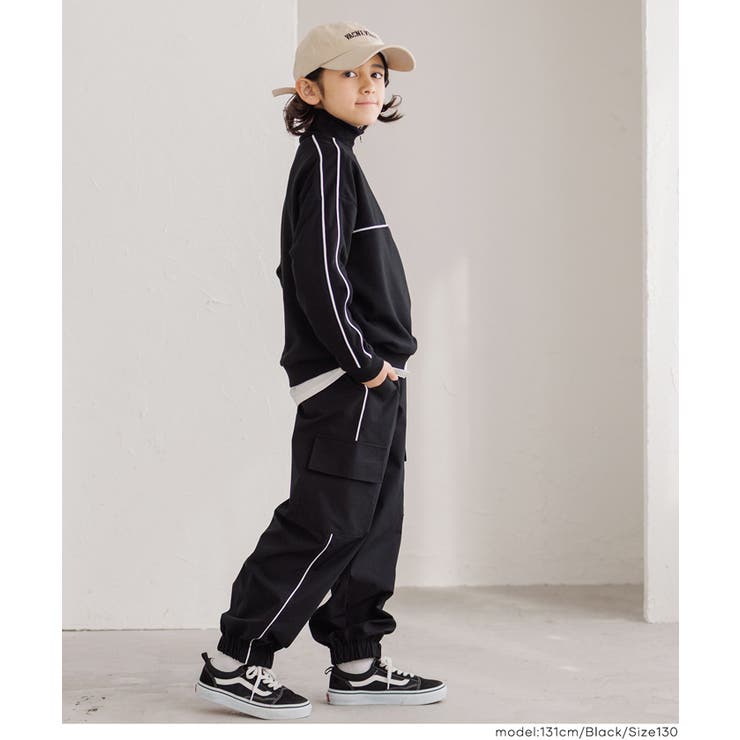 ハーフジップラインスウェットトップス | coca | 詳細画像10 