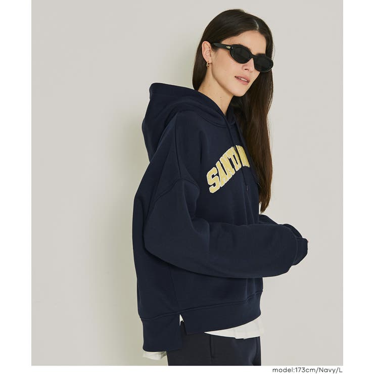 裏起毛刺繍ロゴパーカー | coca | 詳細画像9 