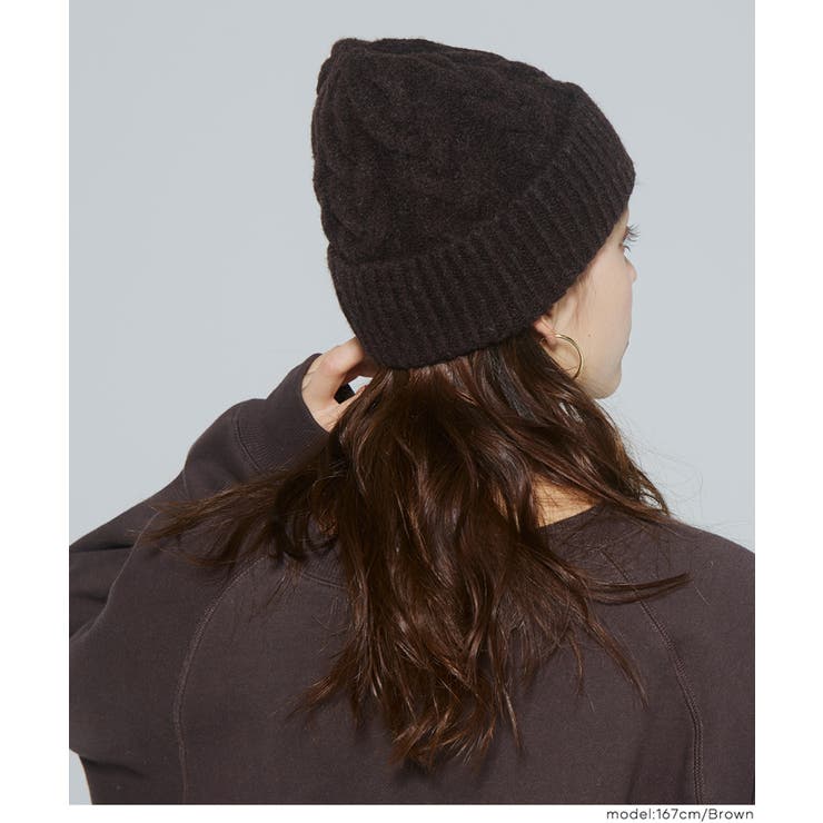 ウール混ケーブルニット帽子 レディース | coca | 詳細画像12 