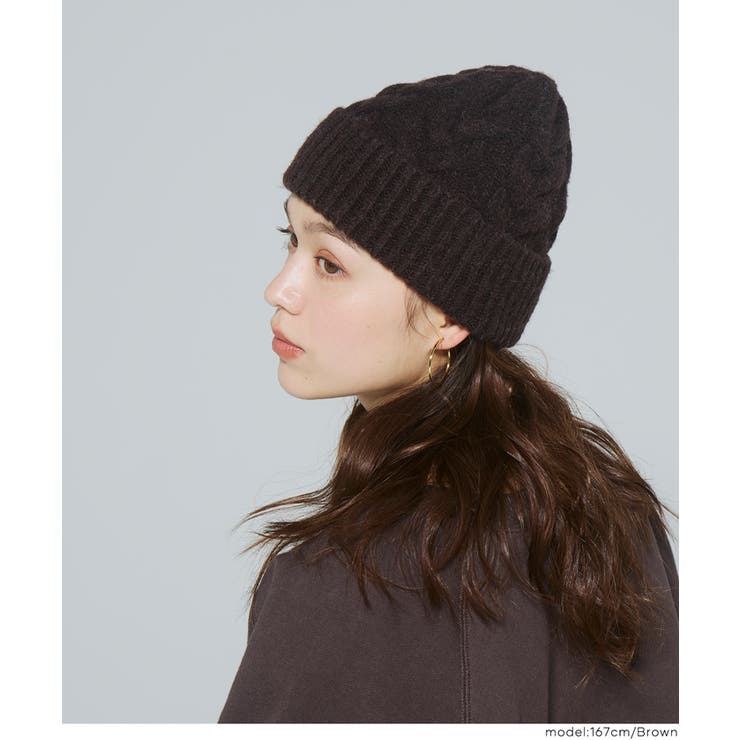 ウール混ケーブルニット帽子 レディース | coca | 詳細画像14 