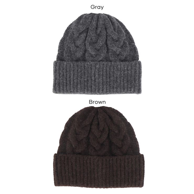 ウール混ケーブルニット帽子 レディース | coca | 詳細画像17 