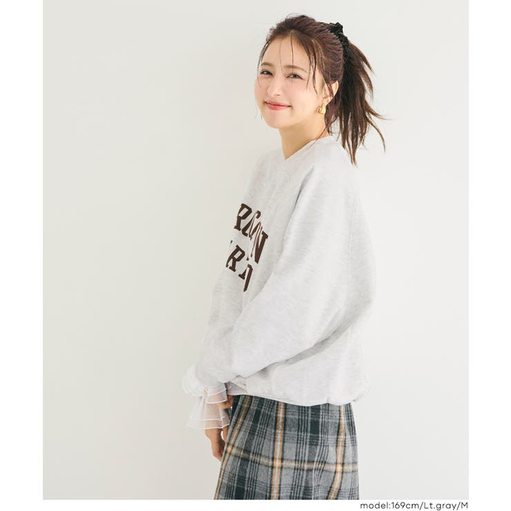 裏起毛ラグランロゴスウェット | coca | 詳細画像11 