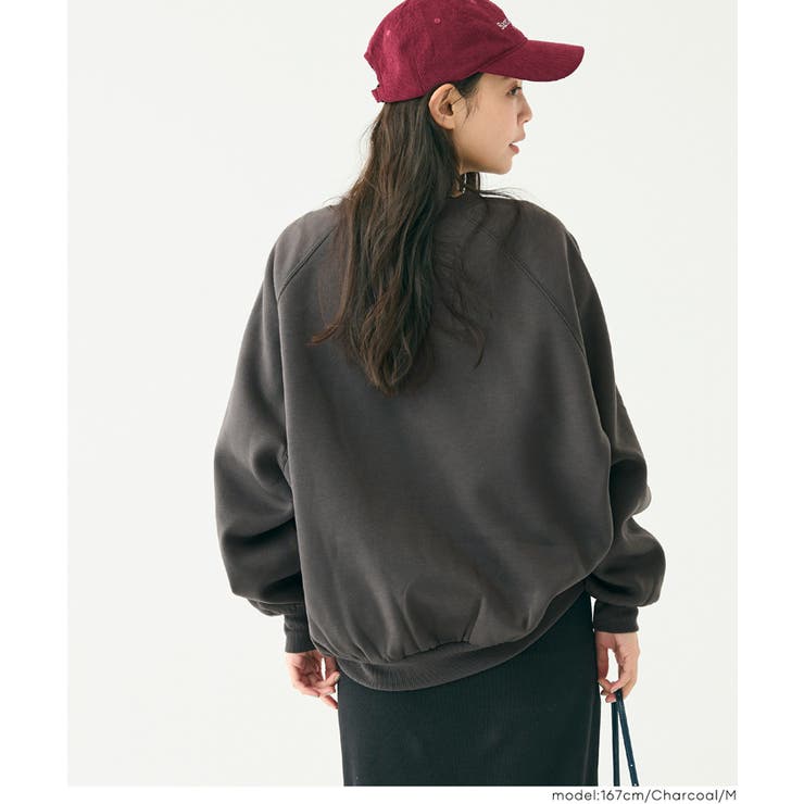 裏起毛ラグランロゴスウェット | coca | 詳細画像14 