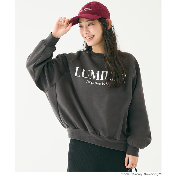 ［Charcoal］ | 裏起毛ラグランロゴスウェット | coca