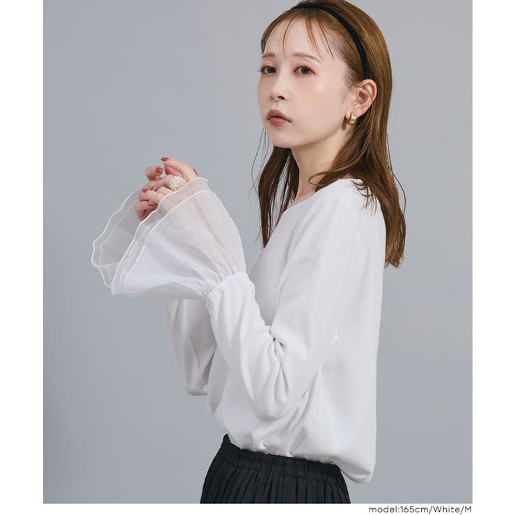 ＼26aw再入荷／袖チュール切り替えトップス | coca | 詳細画像6 