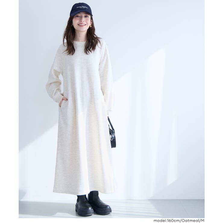 ［Oatmeal］ | 裏起毛スウェットワンピース | coca