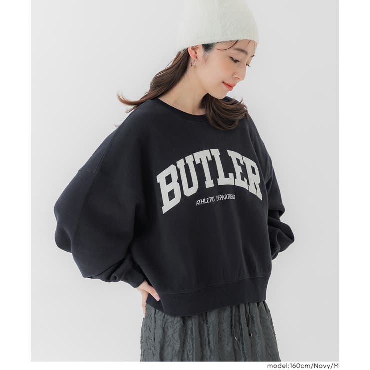 ［Navy］ | ヘビーウェイト裏起毛ヴィンテージ加工ロゴスウェット | coca