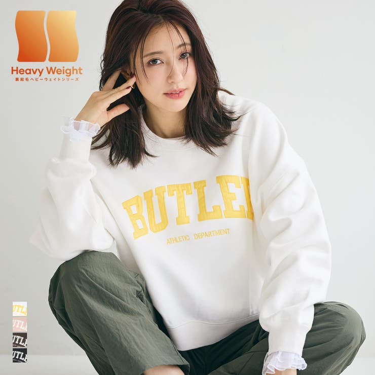 ヘビーウェイト裏起毛ヴィンテージ加工ロゴスウェット | coca | 詳細画像1 