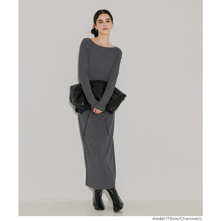 【DAILY WARM】2way裏起毛リブIラインワンピース | coca | 詳細画像11 