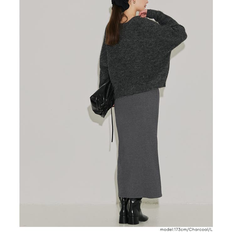 【DAILY WARM】2way裏起毛リブIラインワンピース | coca | 詳細画像14 