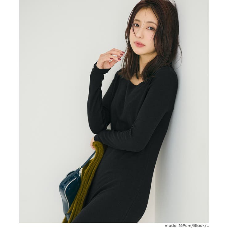 【DAILY WARM】2way裏起毛リブIラインワンピース | coca | 詳細画像18 