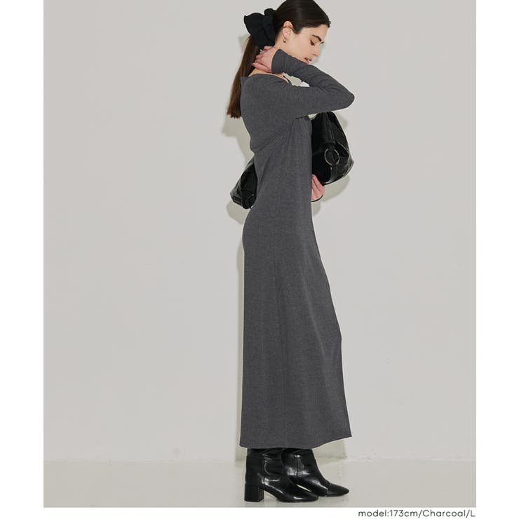 【DAILY WARM】2way裏起毛リブIラインワンピース | coca | 詳細画像9 