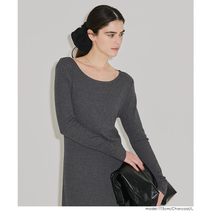 【DAILY WARM】2way裏起毛リブIラインワンピース | coca | 詳細画像10 