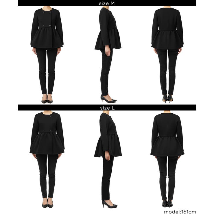 バウンススウェットフレアノーカラーダブルボタンコート | coca | 詳細画像15 