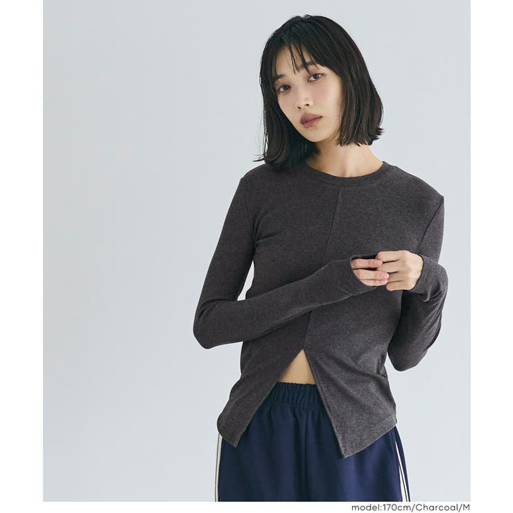 とろみリブスリットトップス | coca | 詳細画像17 