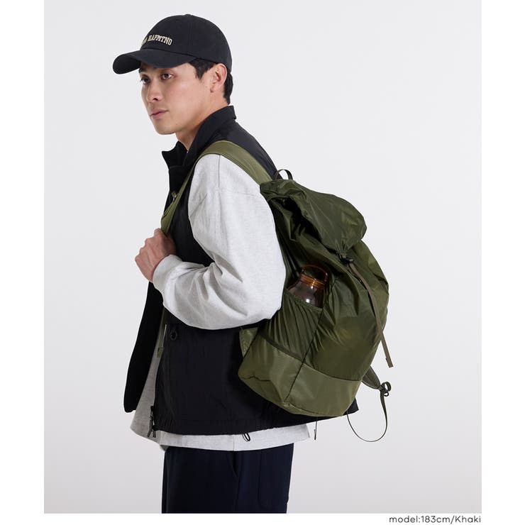 ［Khaki］ | 軽量リップストップポケッタブルバックパック | coca