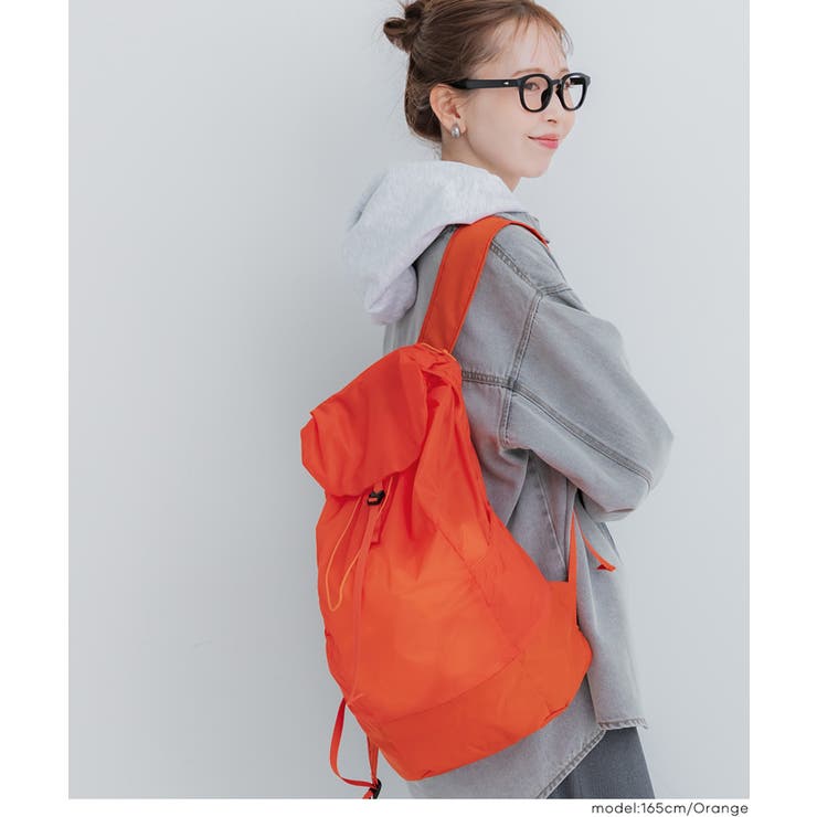 ［Orange］ | 軽量リップストップポケッタブルバックパック | coca