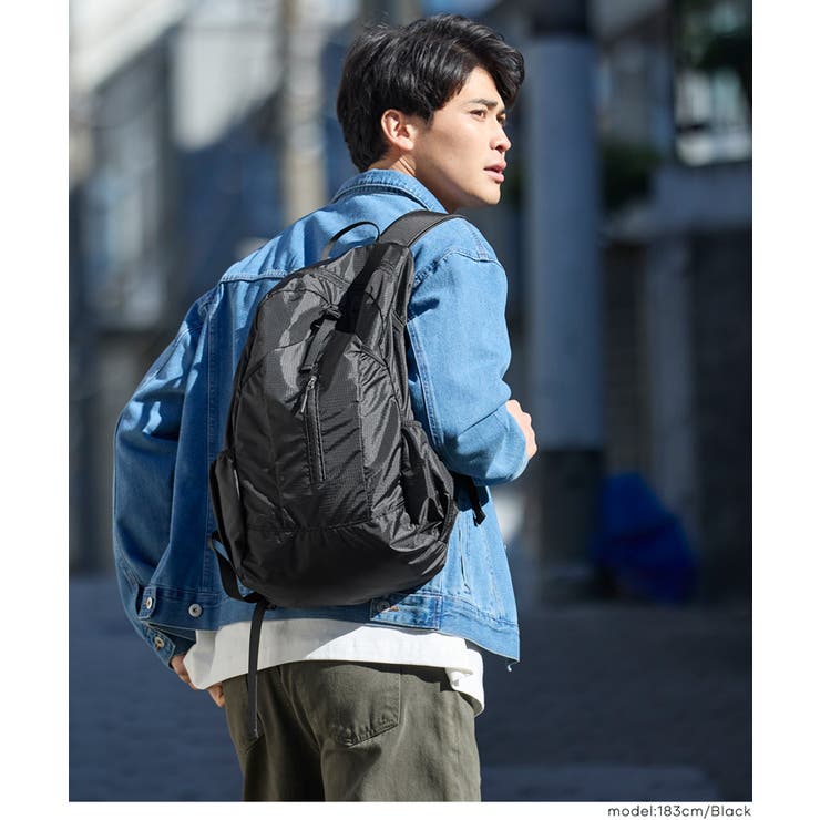［Black］ | 〈新色登場/再入荷〉軽くて畳める、頼れるポケッタブルリュック | coca