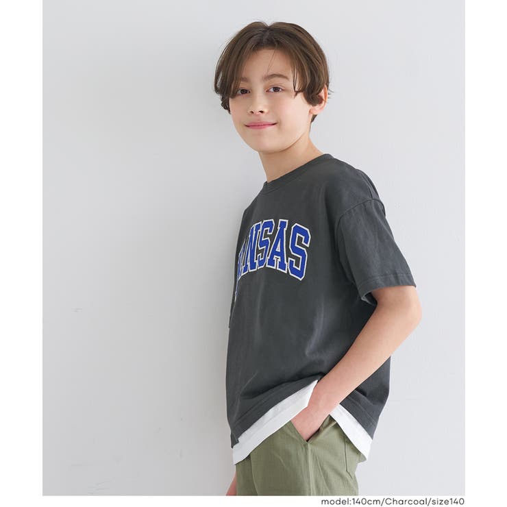 ワッペン刺繍レイヤードTシャツ  | coca | 詳細画像3 