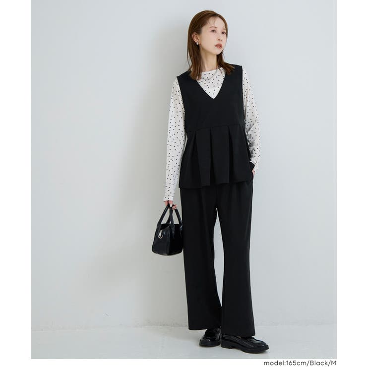 カットジョーゼットワイドパンツ | coca | 詳細画像11 