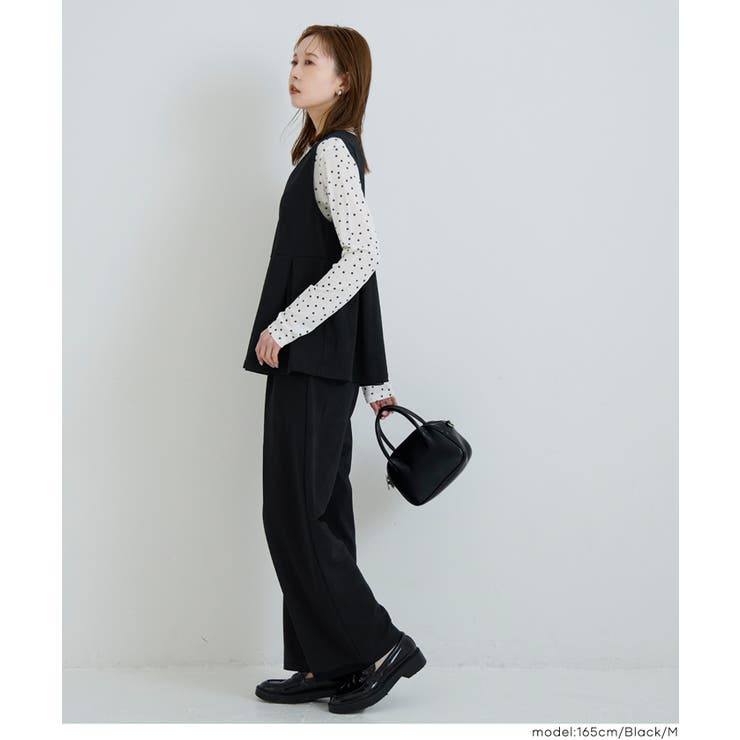 カットジョーゼットワイドパンツ | coca | 詳細画像12 