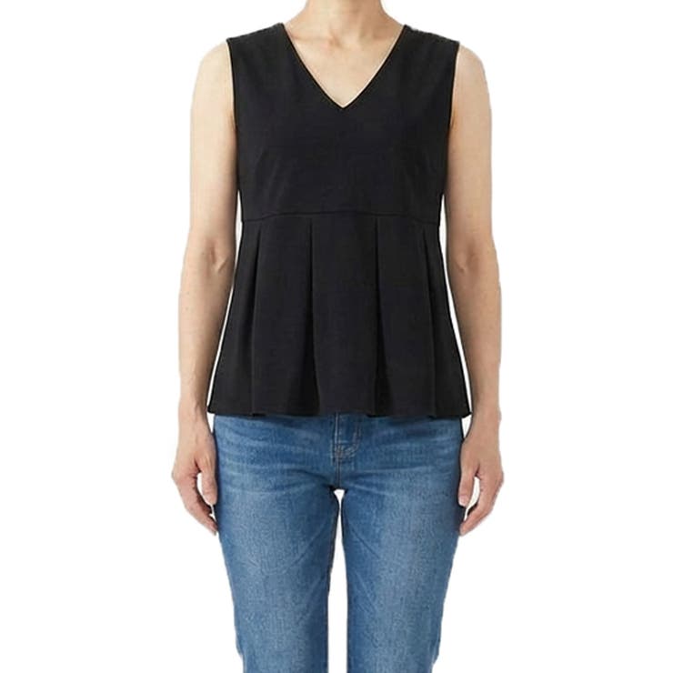 カットジョーゼットタックペプラムベスト | coca | 詳細画像4 