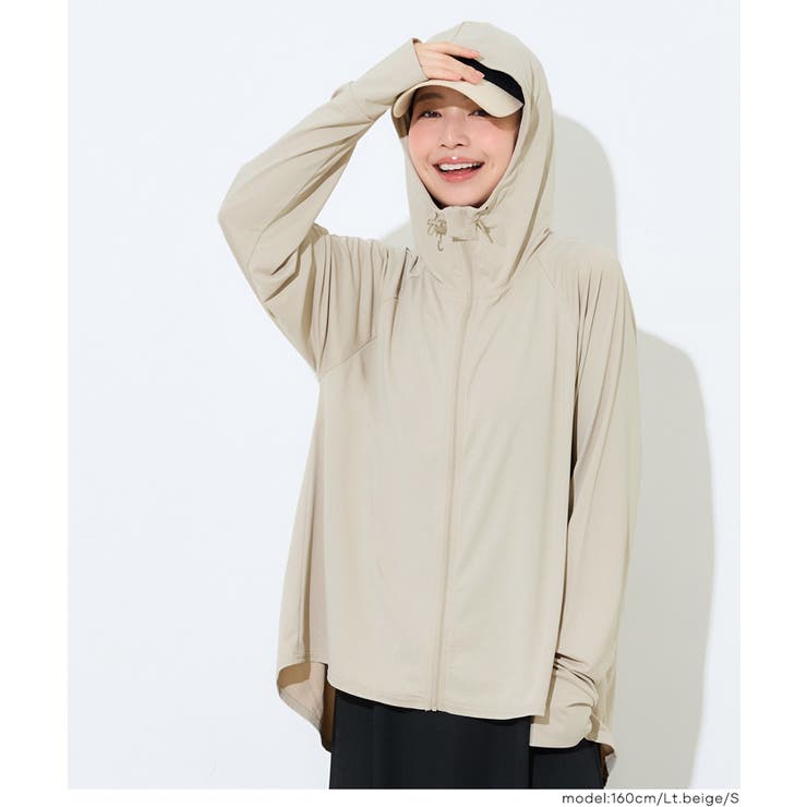 ［Lt.beige］ | ＼26ss新色登場／UVカットバッグギャザーパーカー【田中里奈様着用】 | coca