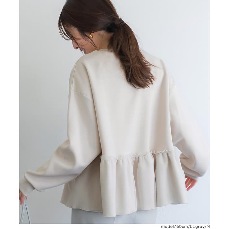 ソフトスウェットチュールドッキングトップス | coca | 詳細画像17 